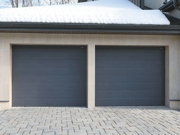 Cекционные ворота 3700х2400 мм антрацитовые DoorHan RSD02, tomsk.doorhan.ru